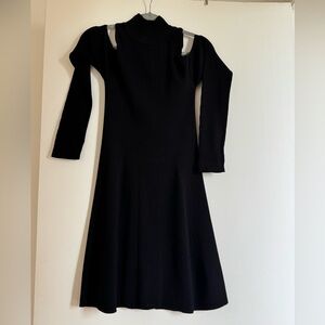 Zara Elegant Black Long Sleeve Dress